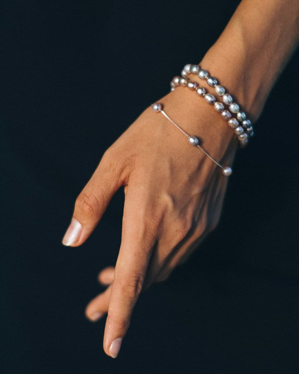 Beaded Chain Bracelet on wrist