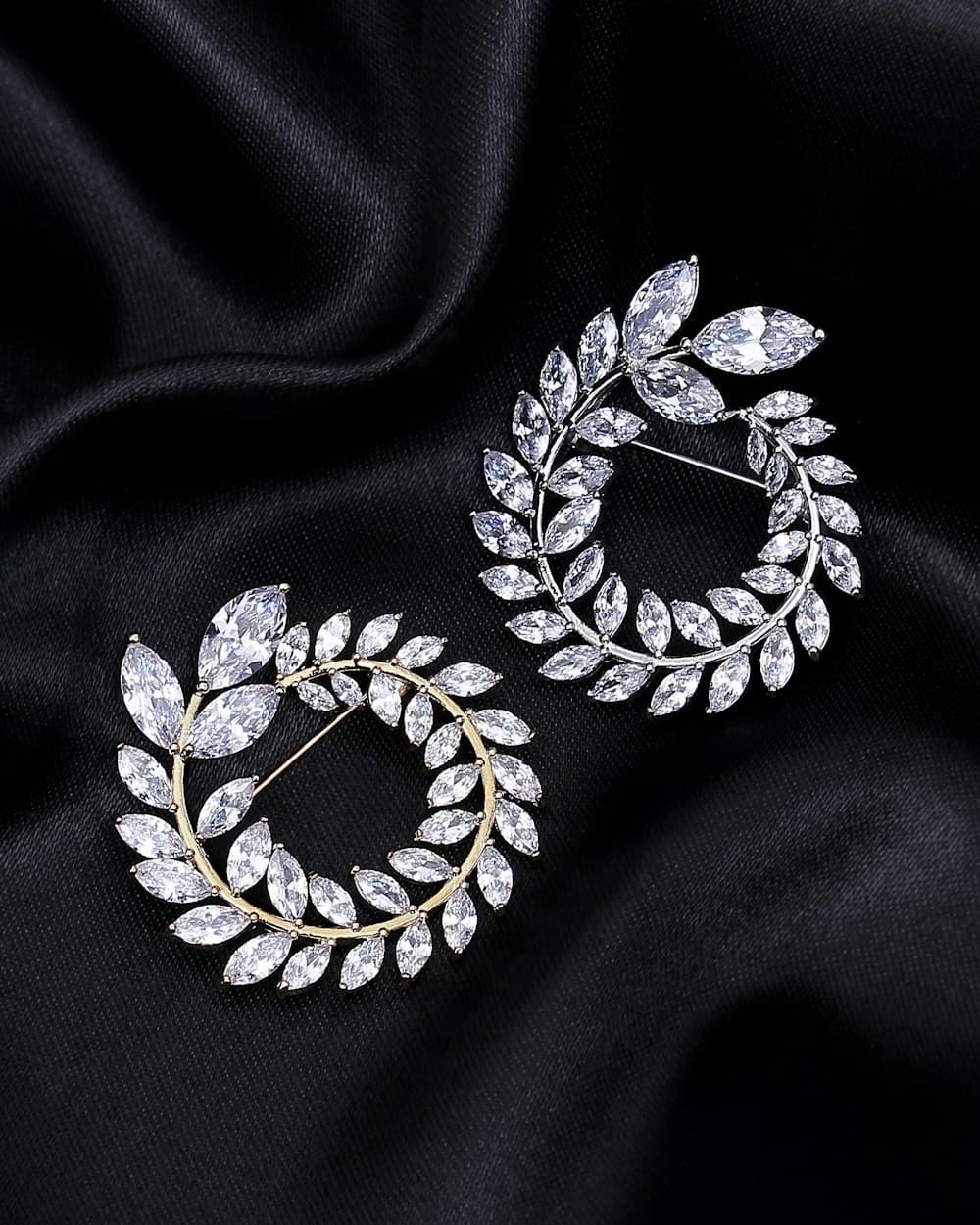 Kali Drop Earrings worn on ear