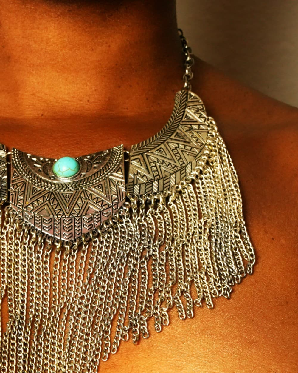 Statement Petal Collar Necklace in 925 Silver